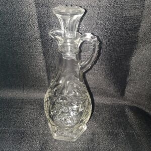 Antique Star of David Glass Cruet with stopper